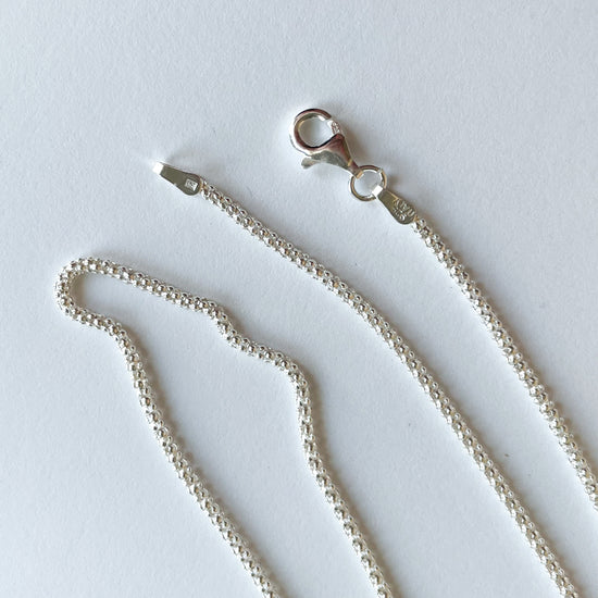 Popcorn High Shine Chain - Solid Sterling Silver