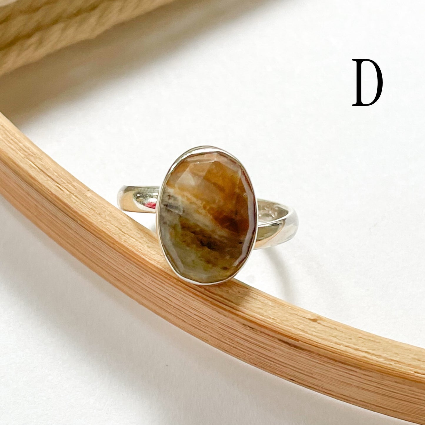 Peruvian Opal Ring - Both Metals