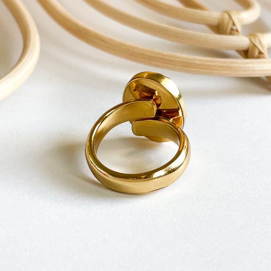 Black Rutile Quartz Ring - Alchemia