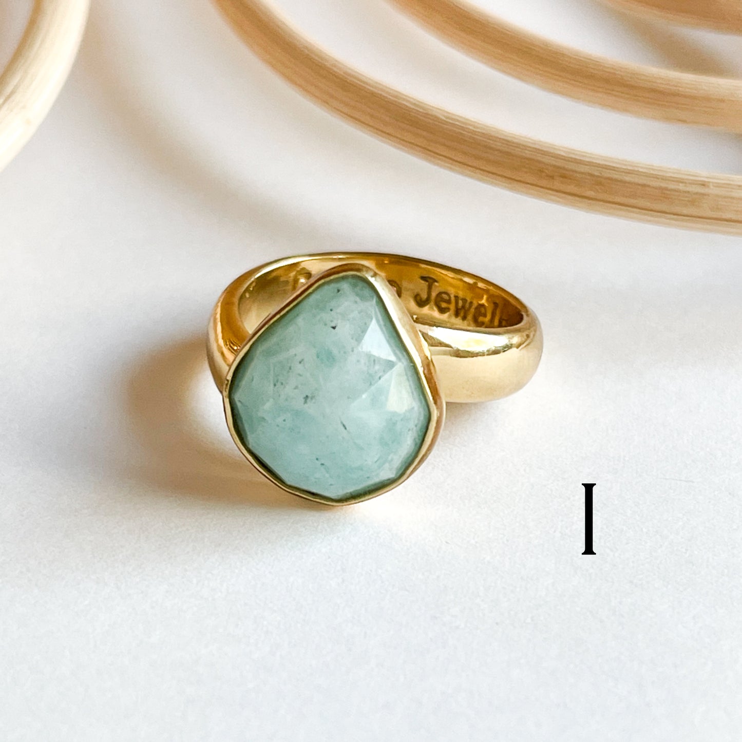 Freeform Faceted Amazonite Ring - Alchemia