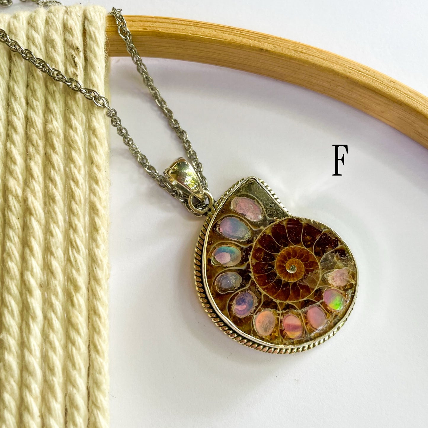 Galaxy Inlay Nautilus Shell Ring & Pendants - Solid Sterling Silver