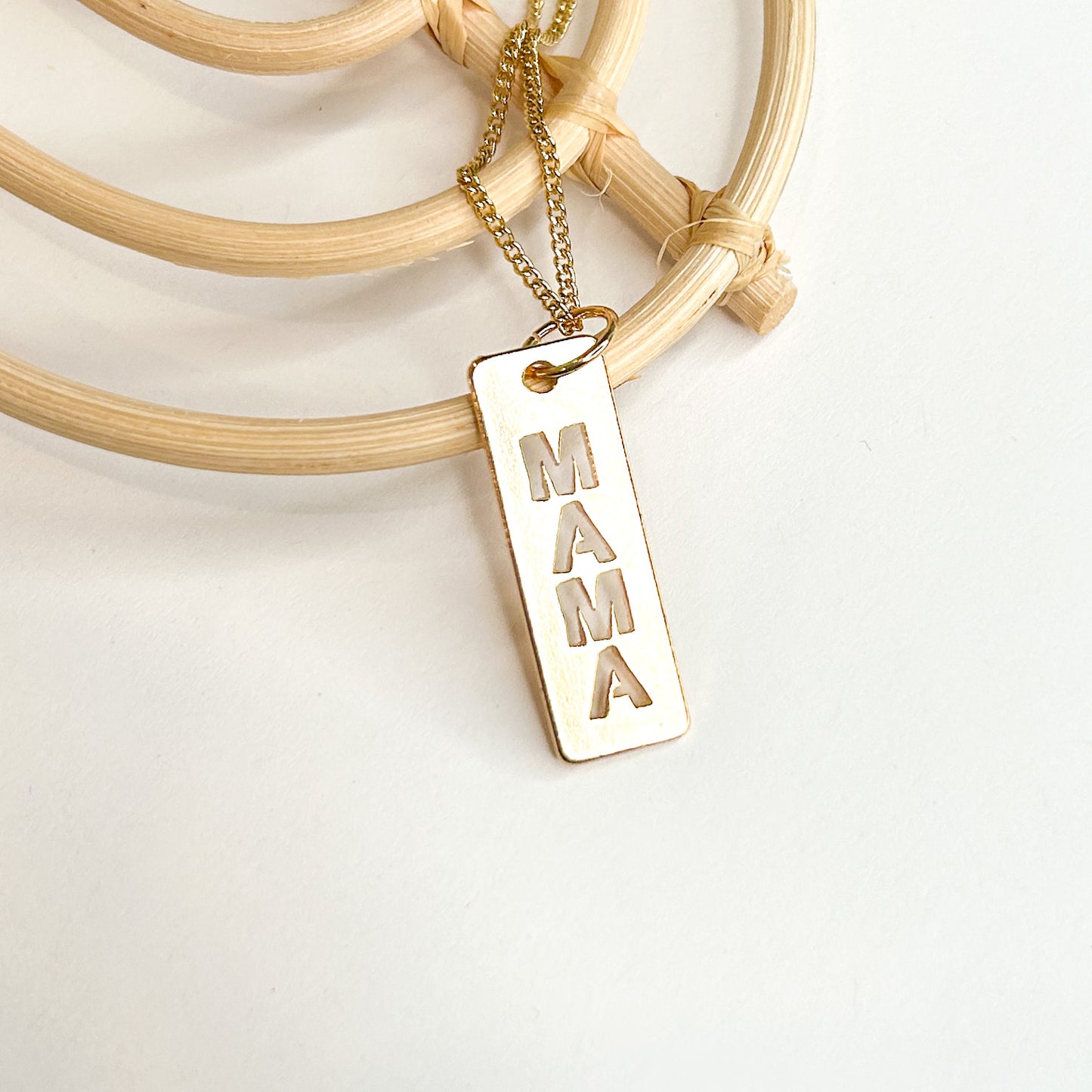 Mama Charm Pendant - 18K Gold Filled
