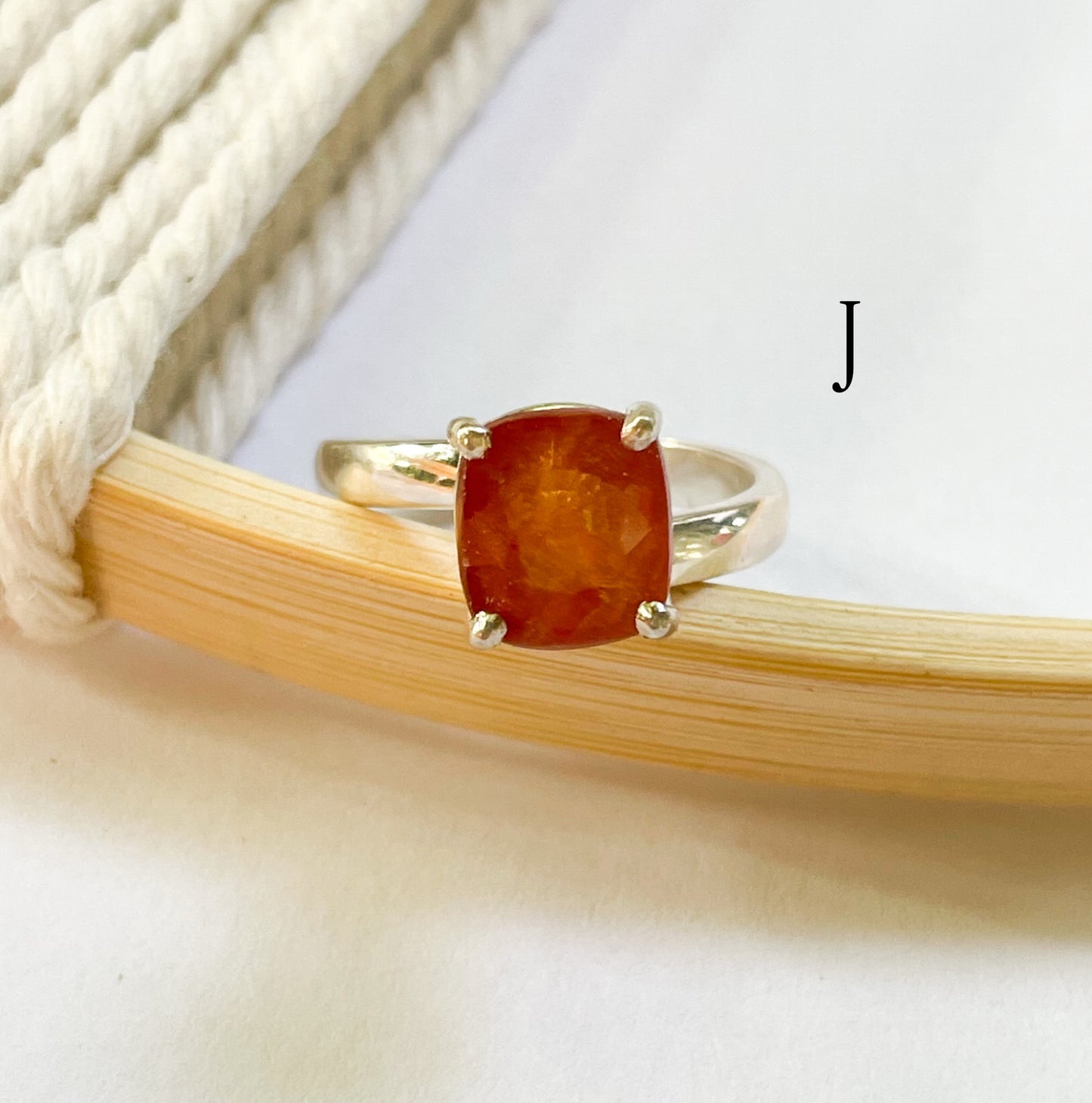 New Natural Sapphire Mix Prong Ring - Solid Sterling Silver