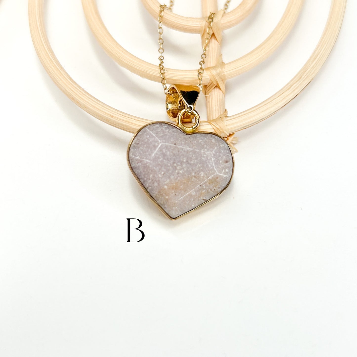 Pink Amethyst Heart Pendant - Alchemia