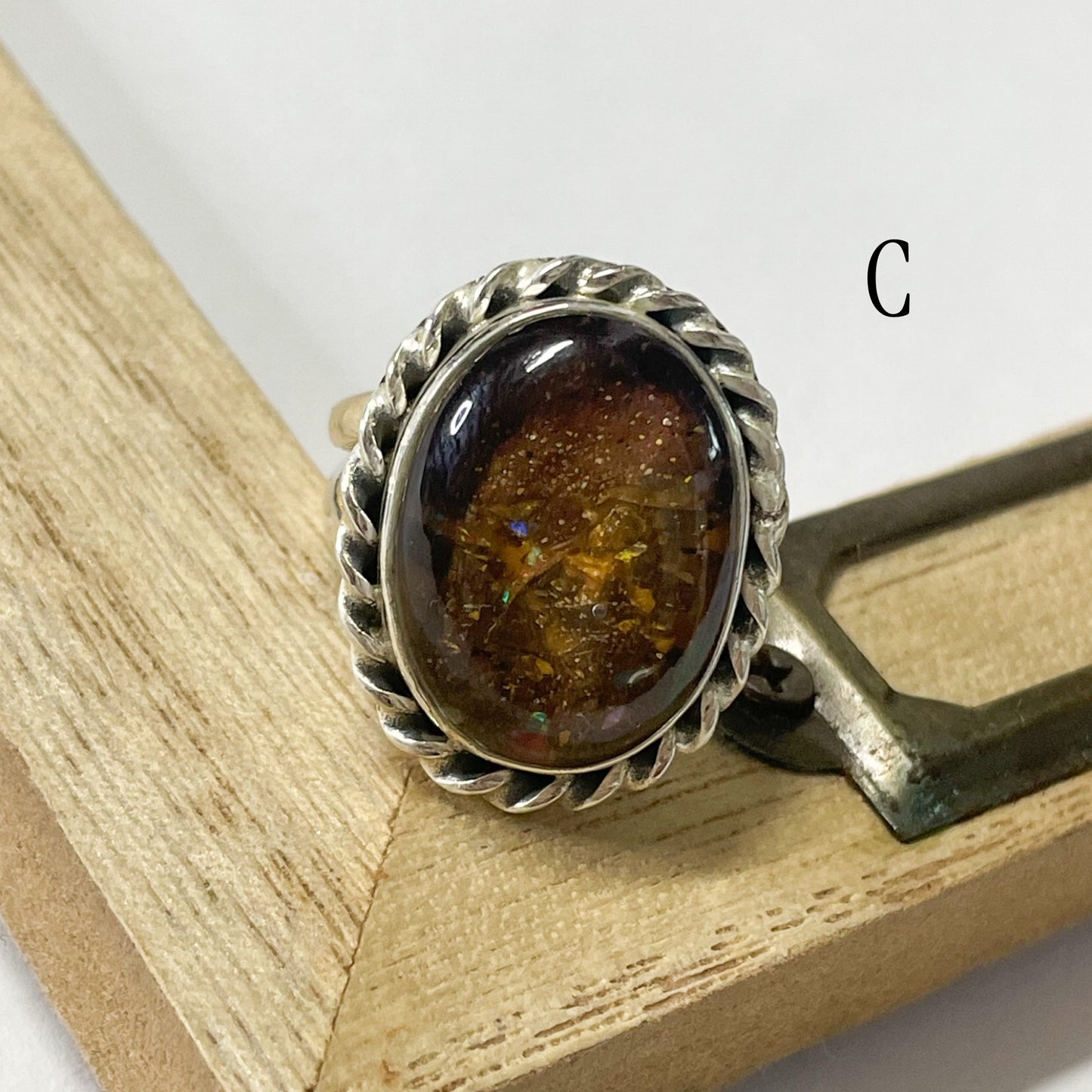 Boulder Opal Composite Ring & Pendant - Solid Sterling Silver