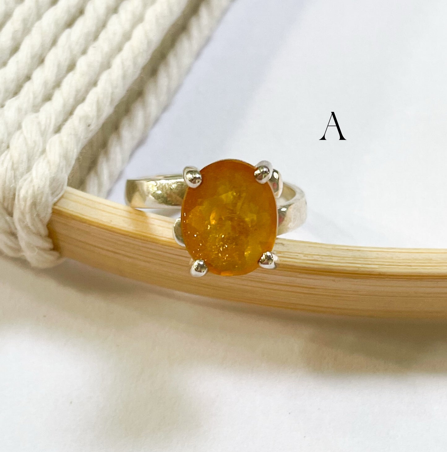 New Natural Sapphire Mix Prong Ring - Solid Sterling Silver