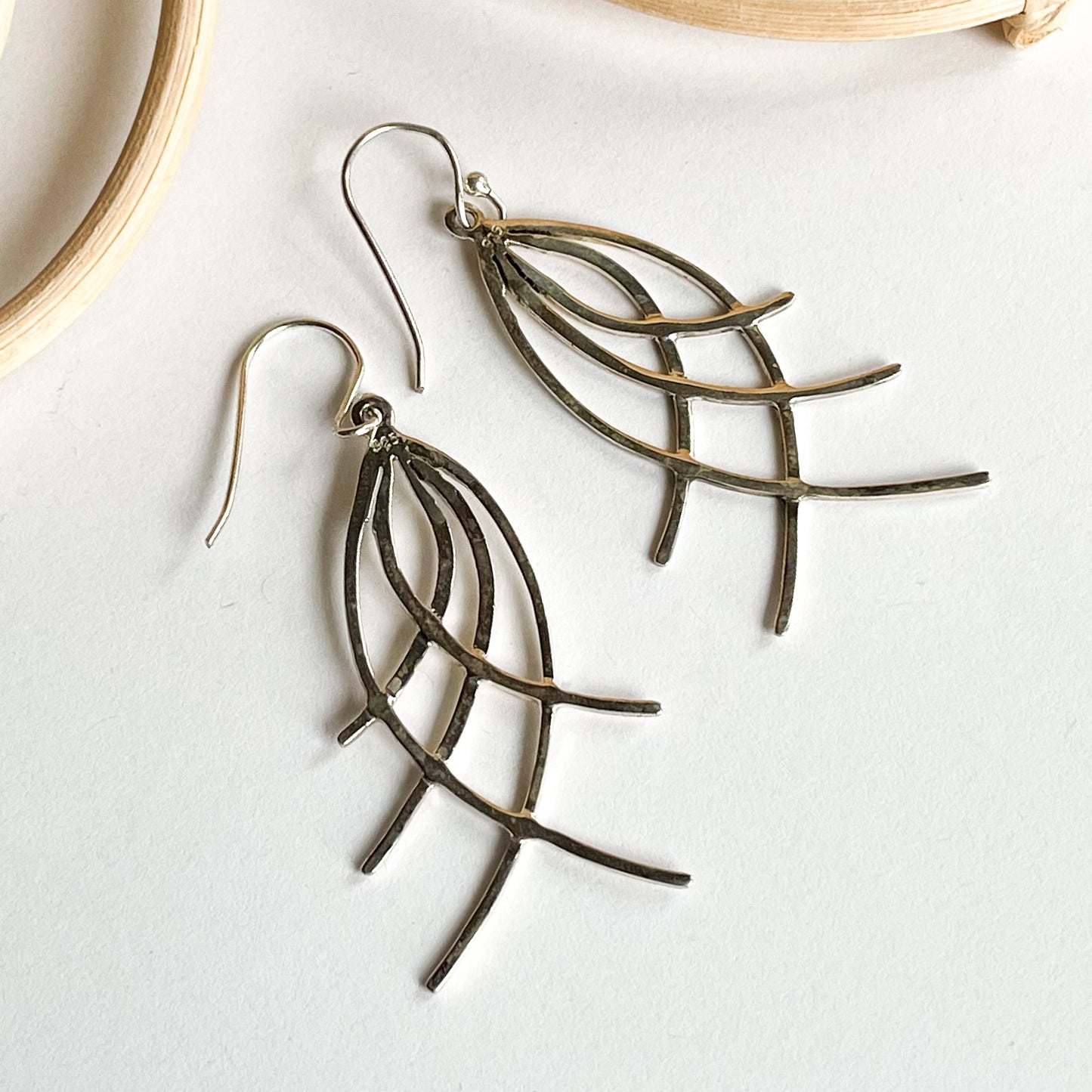 Silver Dangles Wavy - Solid Sterling Silver