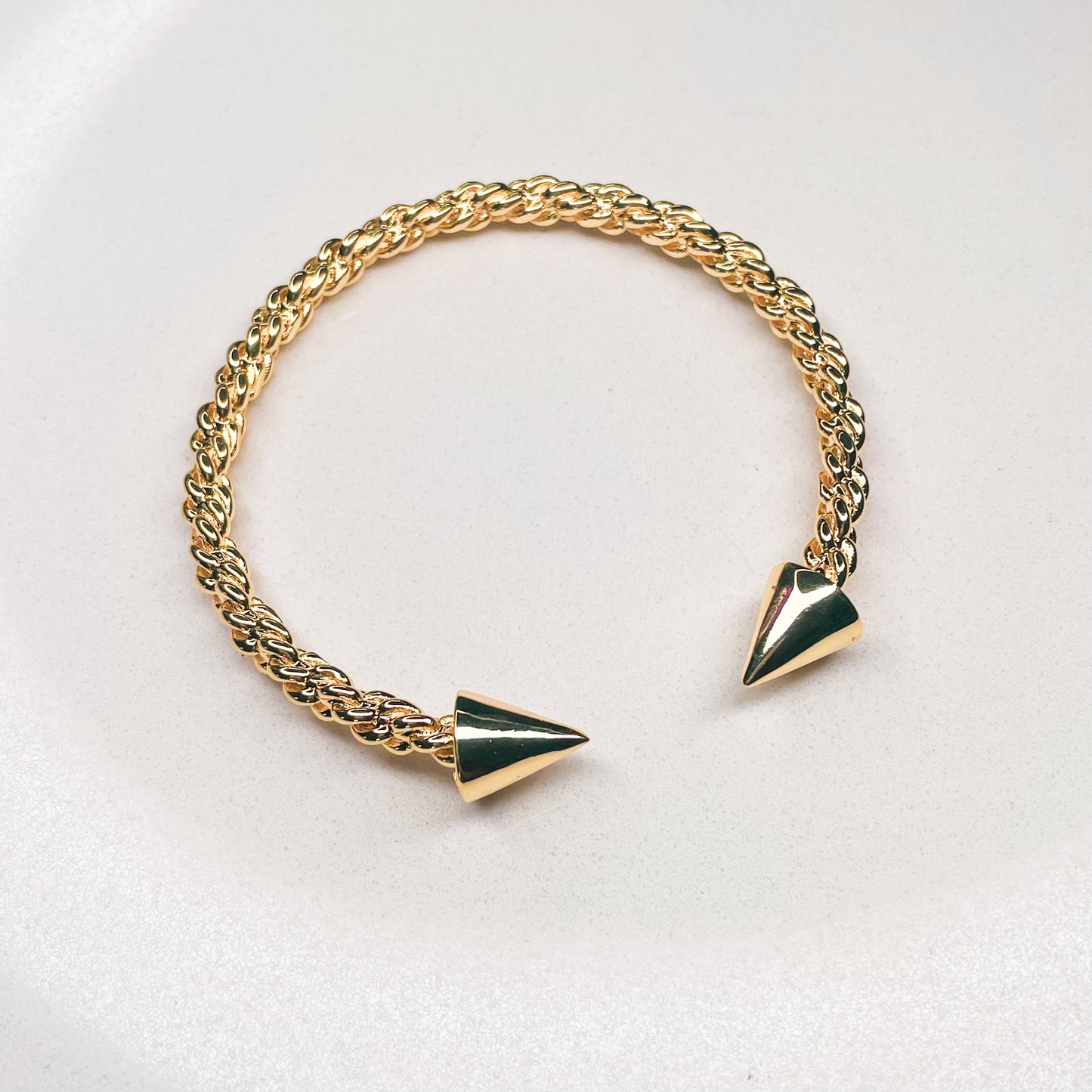 Spike Double side Cuff - 18k Gold Filled