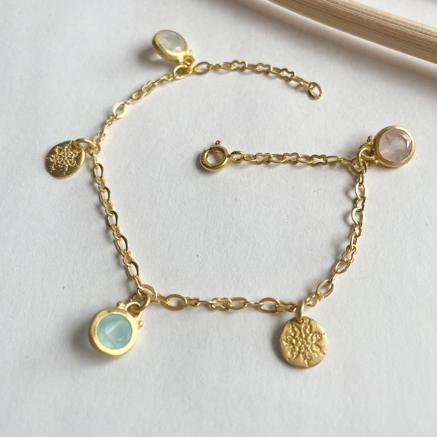 Dainty Multi Stone Bracelet - Vermeil
