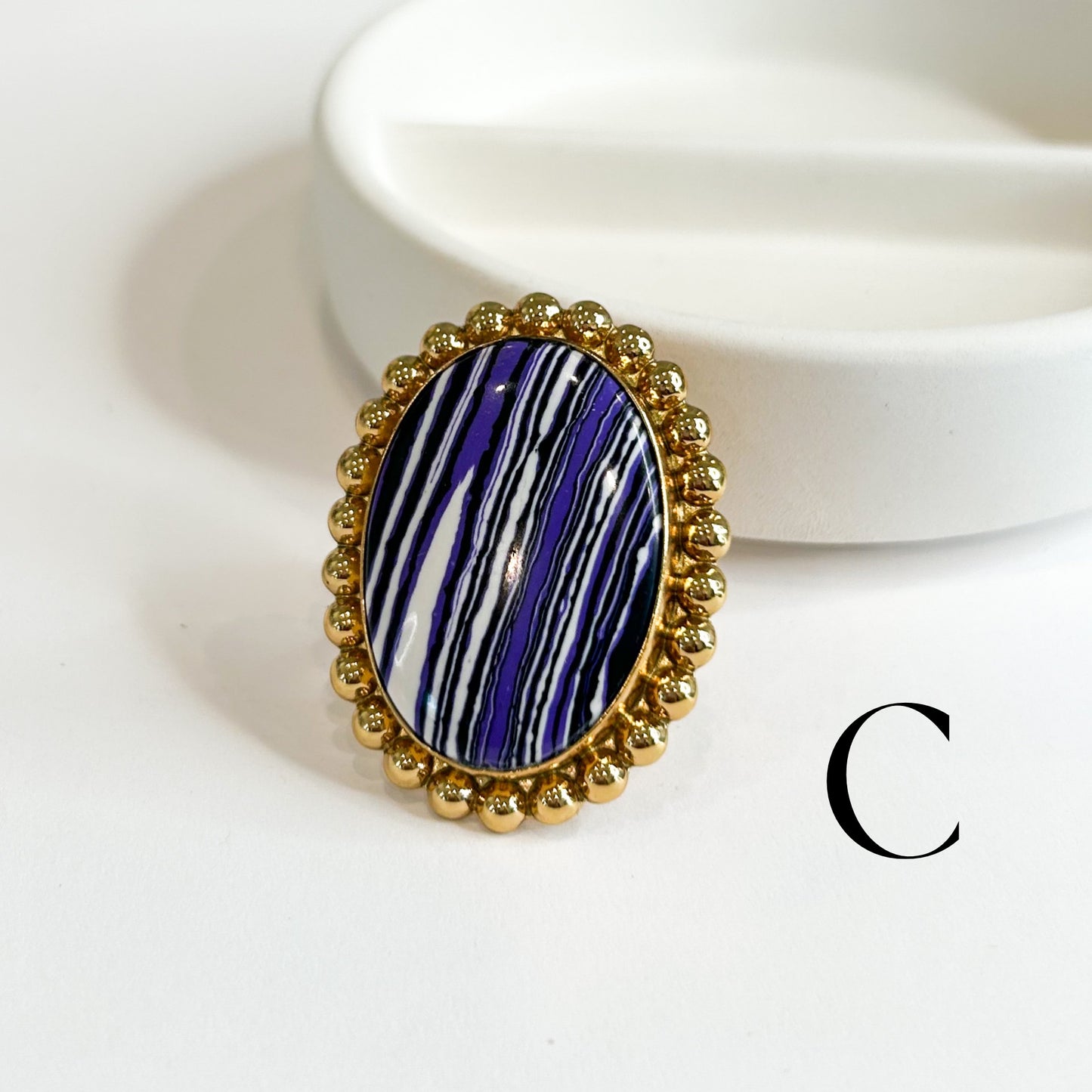 Purple Calsilica Ring - Alchemia