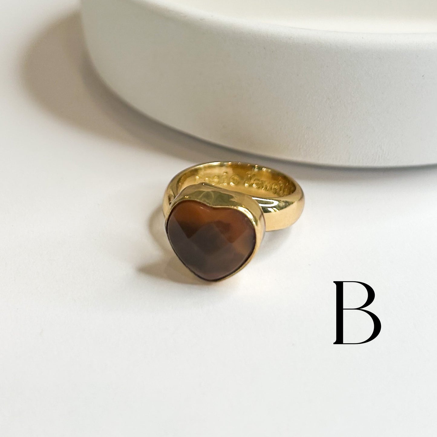 Red Creek Jasper Heart Ring - Alchemia Gold