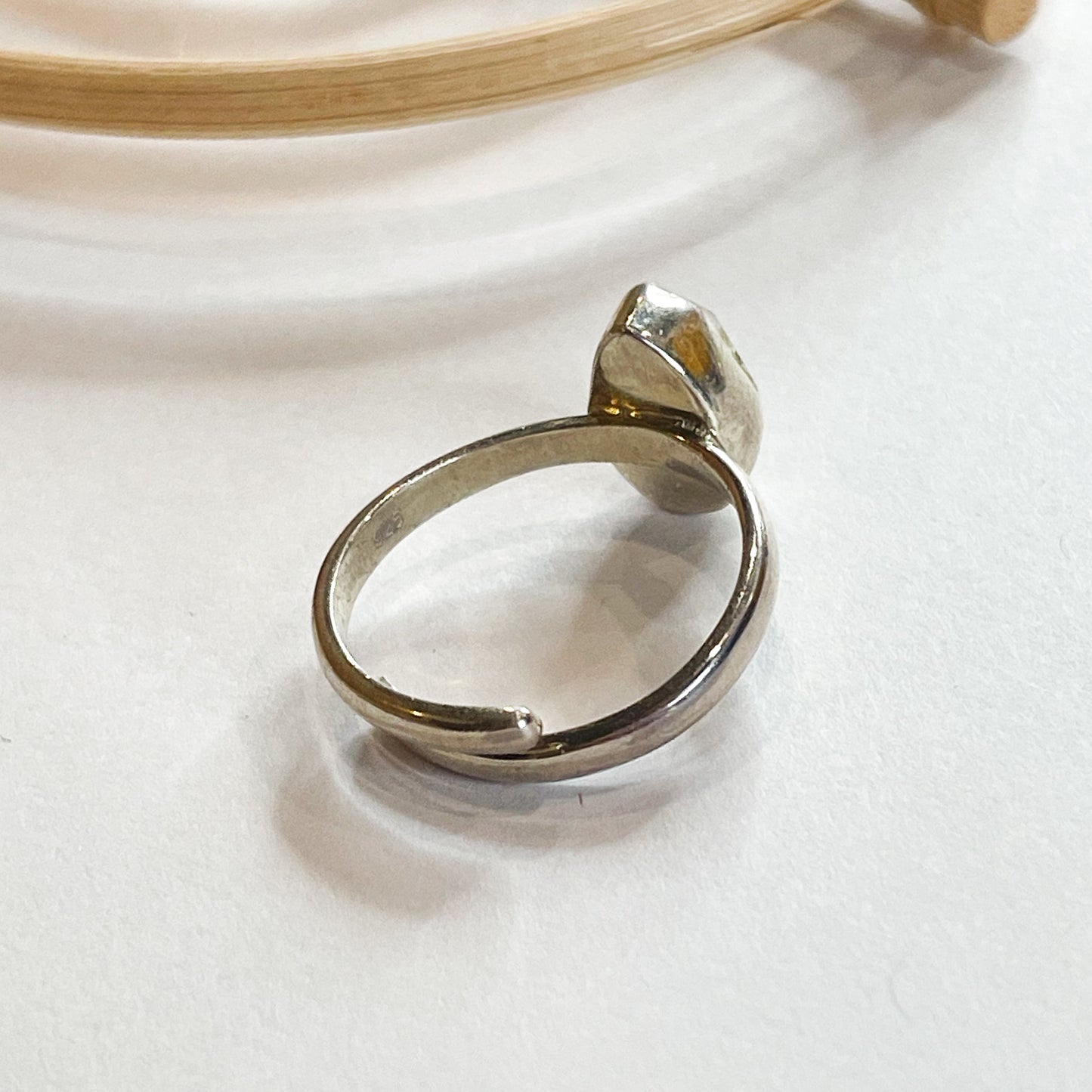 Dainty Freeform Herkimer Ring - Solid Sterling Silver