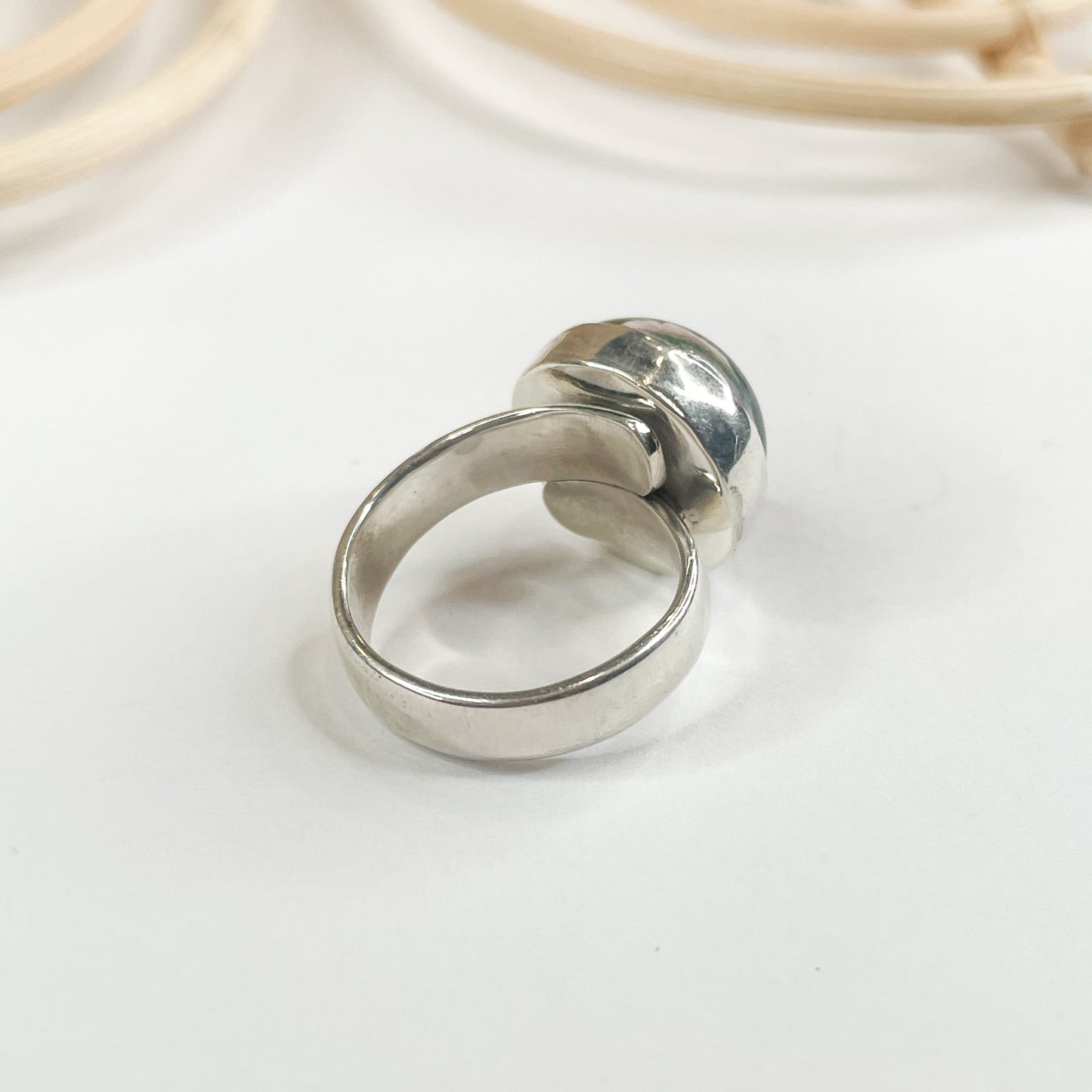 Ocean Jasper Round Ring - Both Metals