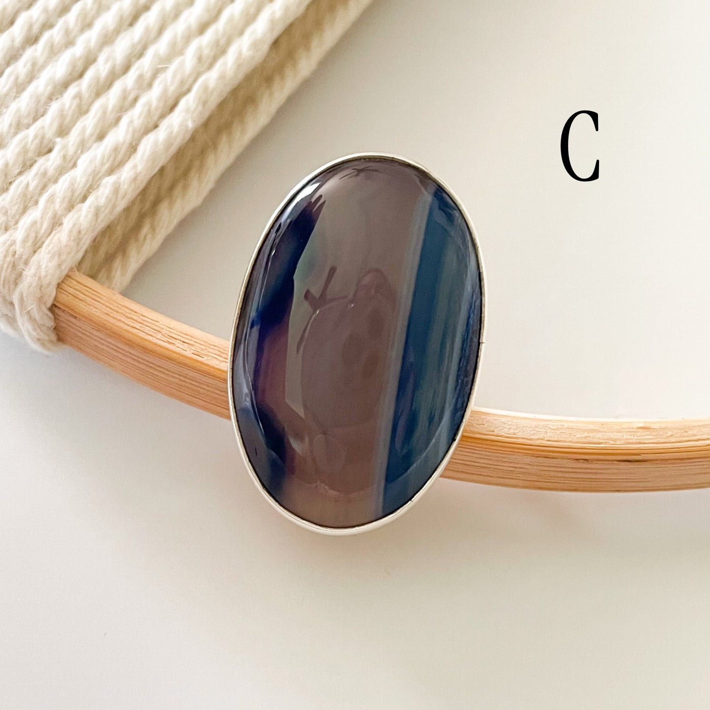 Statement Botswana Agate Rings - Solid Sterling Silver
