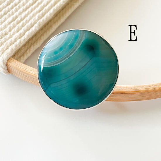 Statement Botswana Agate Rings - Solid Sterling Silver