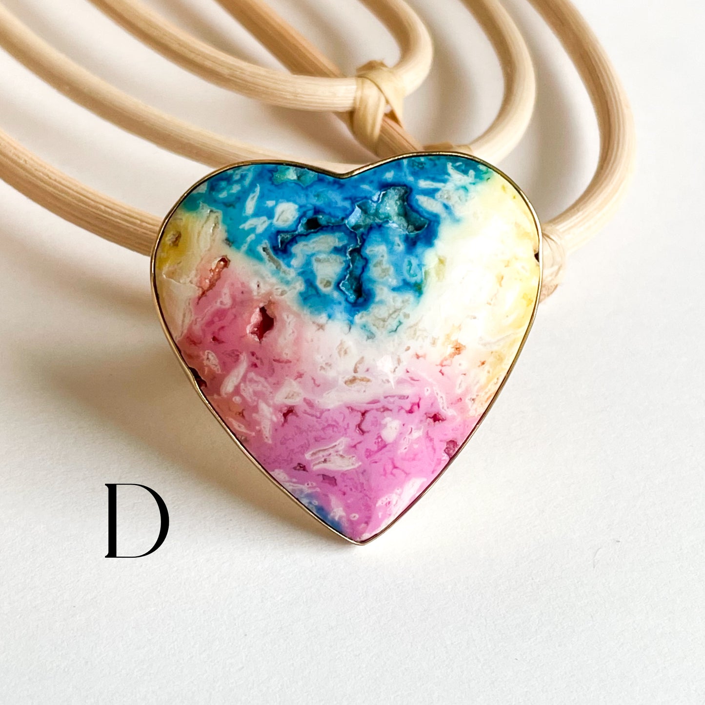 Solar Druzy Heart Statement Ring