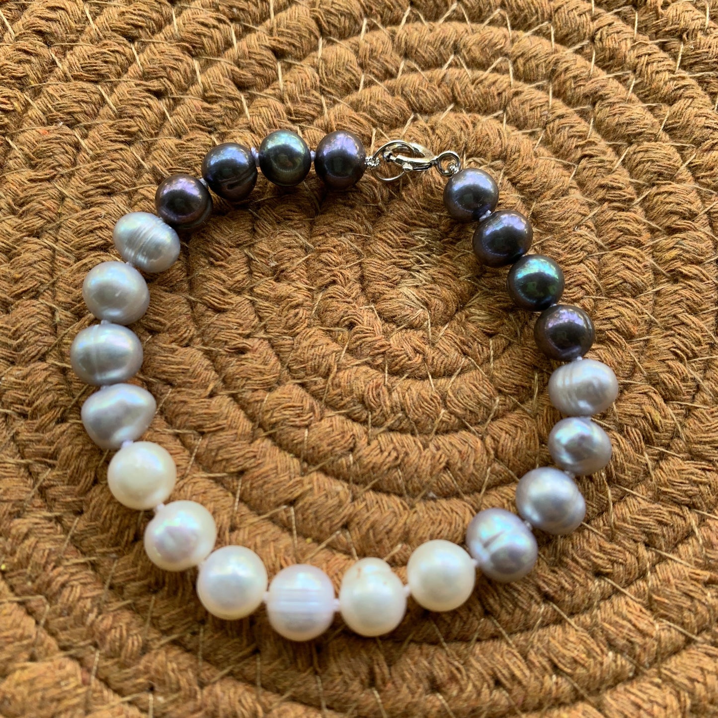 3 Tone Freshwater Pearl Bracelet