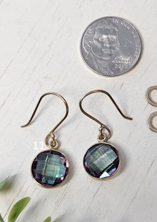 Mystic Cushion Cut Earrings - Alchemia Gold