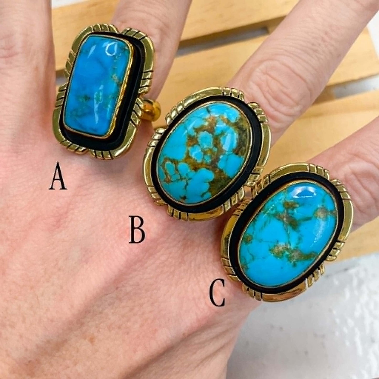 Kingman Turquoise Ring w/ LIP - Alchemia