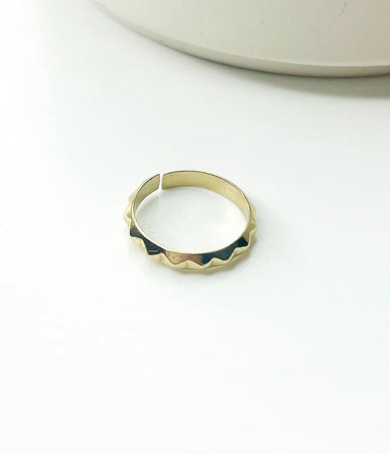 Spike Solid Midi Ring - Both Metals