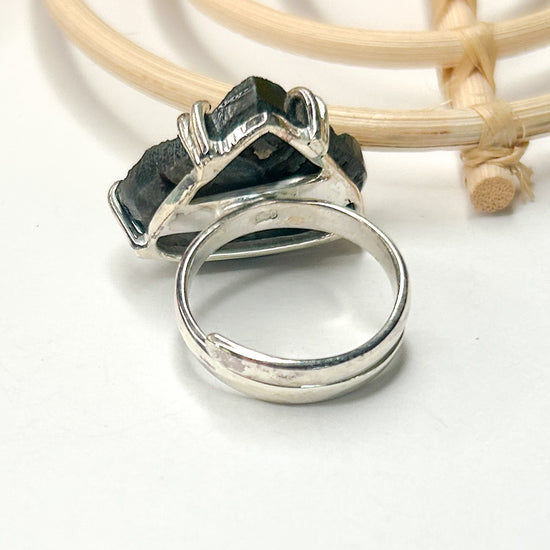 Titanium Druzy Prong Ring or Pendant - Solid Sterling Silver