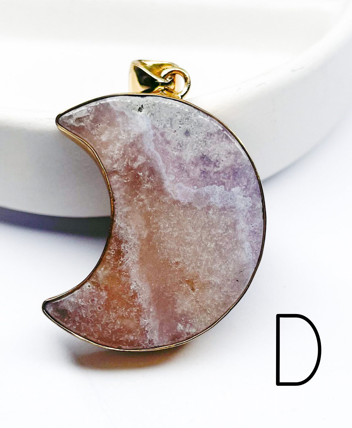 Pink Amethyst Moon Ring & Pendant- Alchemia