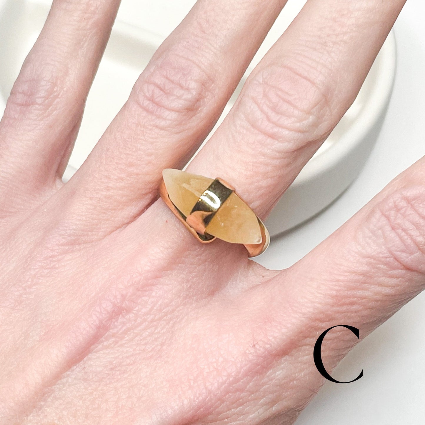 Quartz Doublet Sideset Ring - Alchemia