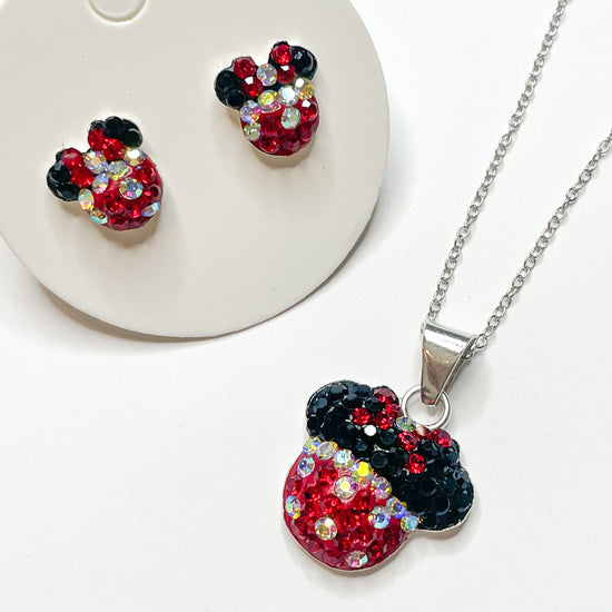 Mosaic Red Mouse - Solid Sterling Silver