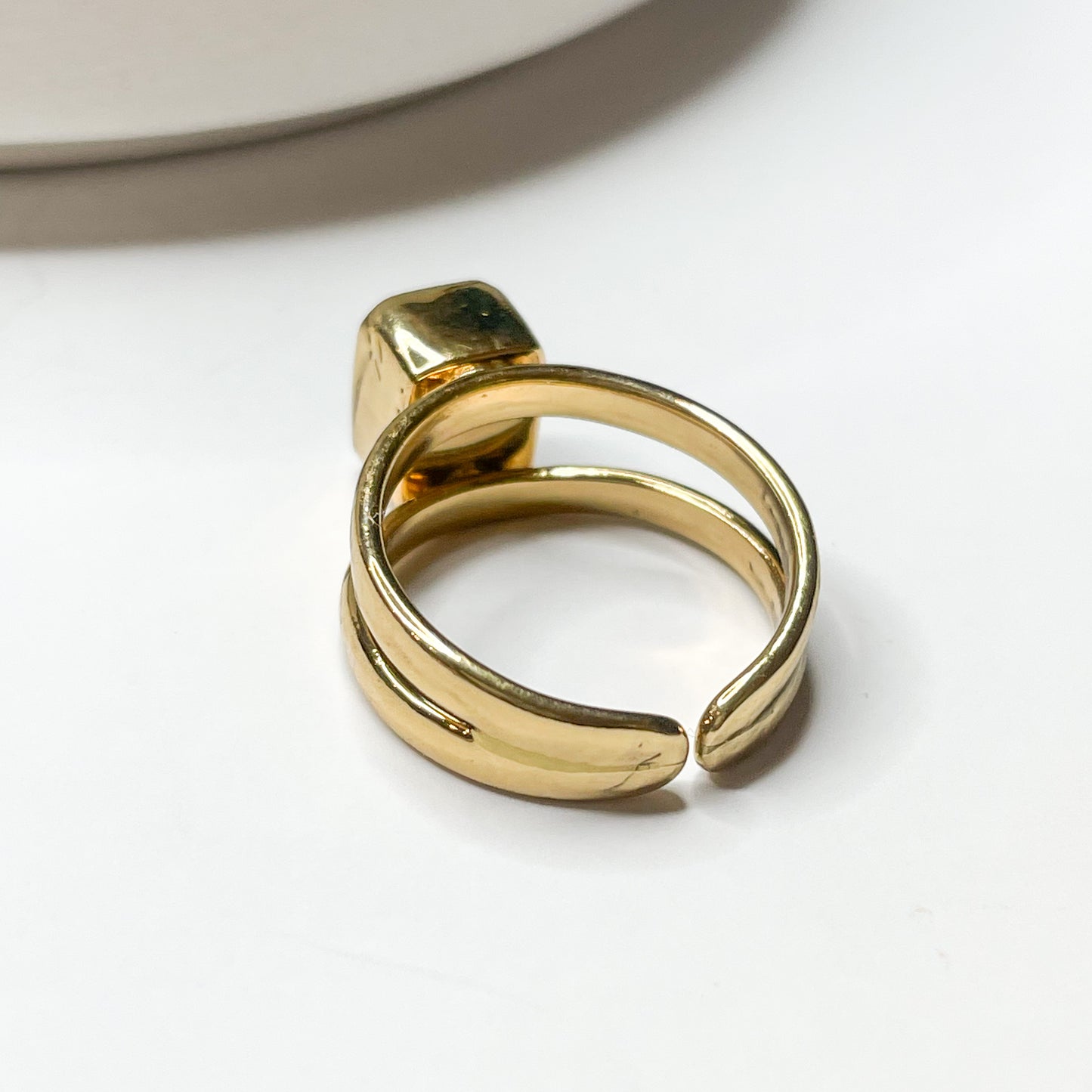 Smokey Quartz Double Band Ring - Alchemia