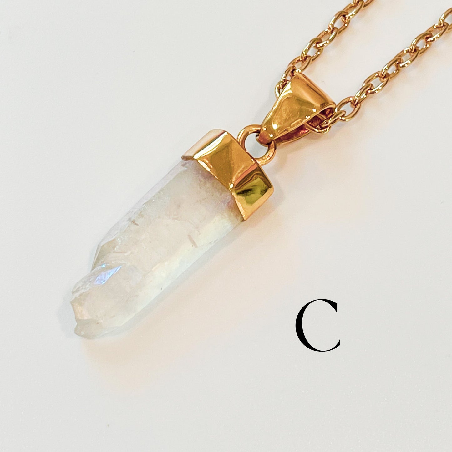 Clear Aura Quartz Point Pendant - Alchemia