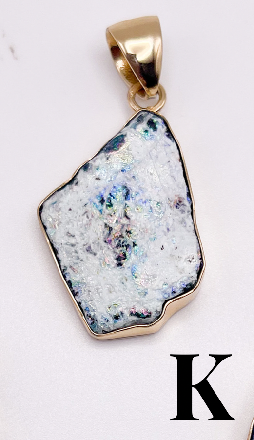 Roman Glass Pendant - Both Metals