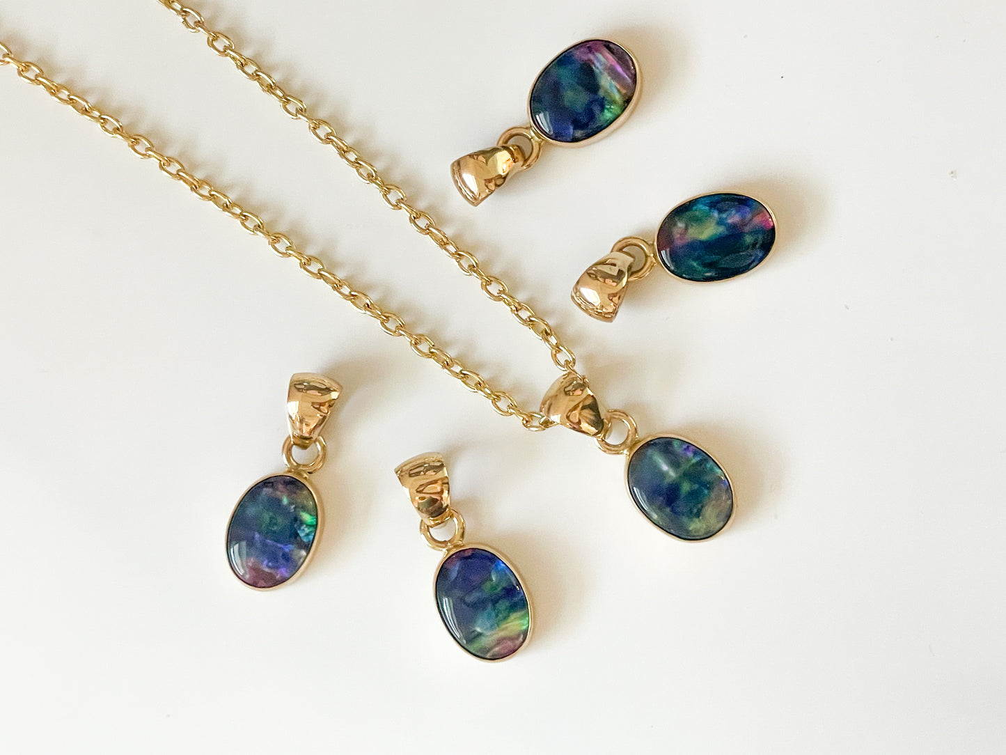 Ammonite Quartz Overlay Pendant  - Both Metals