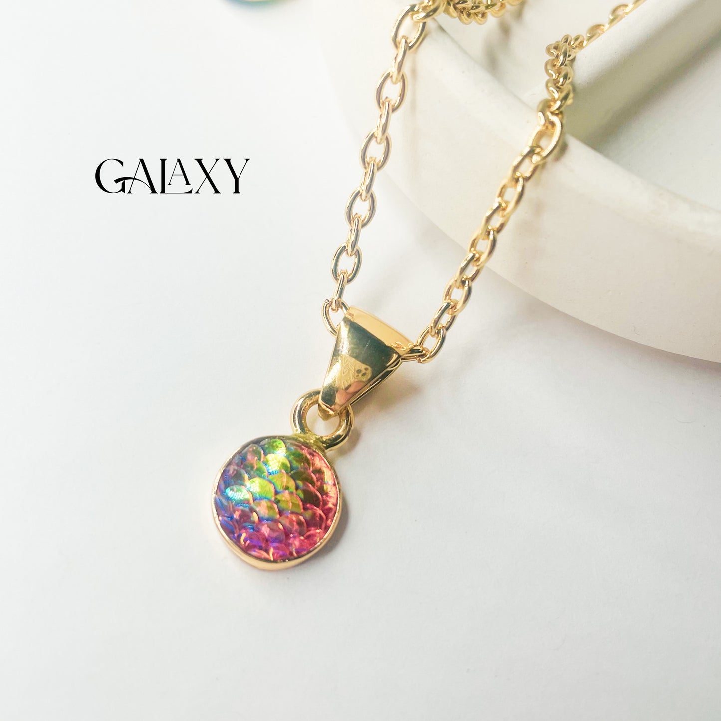 Mermaid Scale Resin Pendant - Alchemia