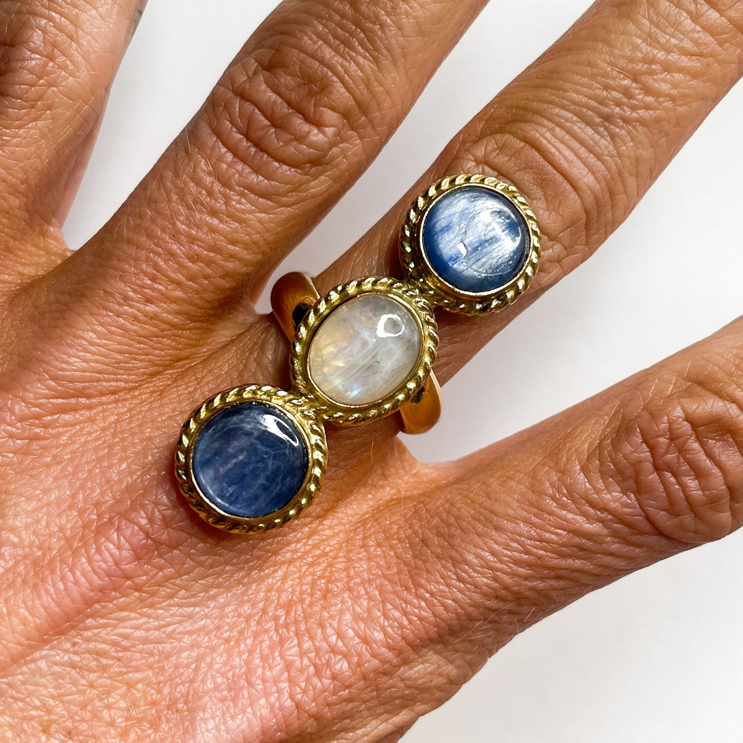 Blue Kyanite & Moonstone Crawler  - Alchemia