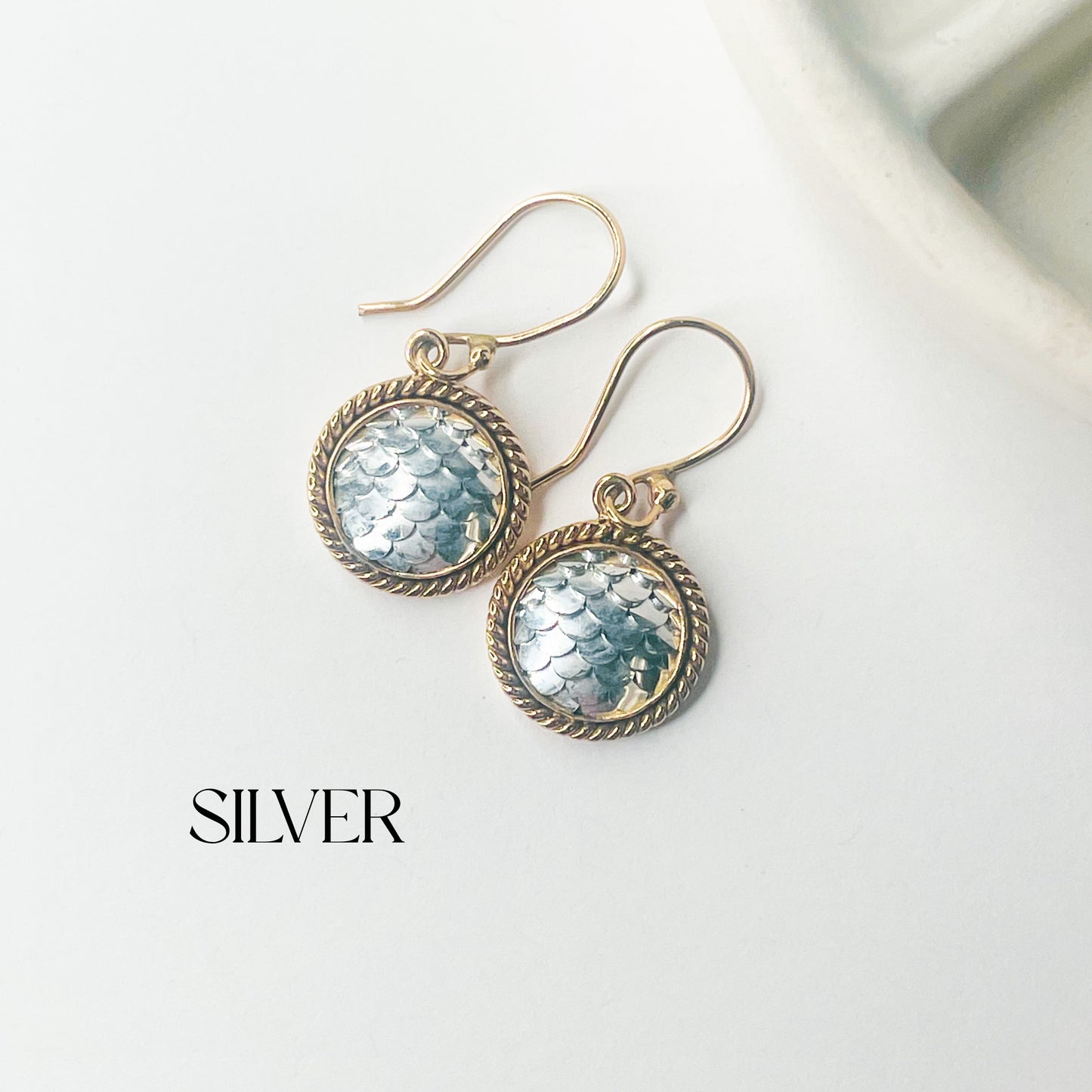 Mermaid Scale Resin Rope Earrings - Alchemia