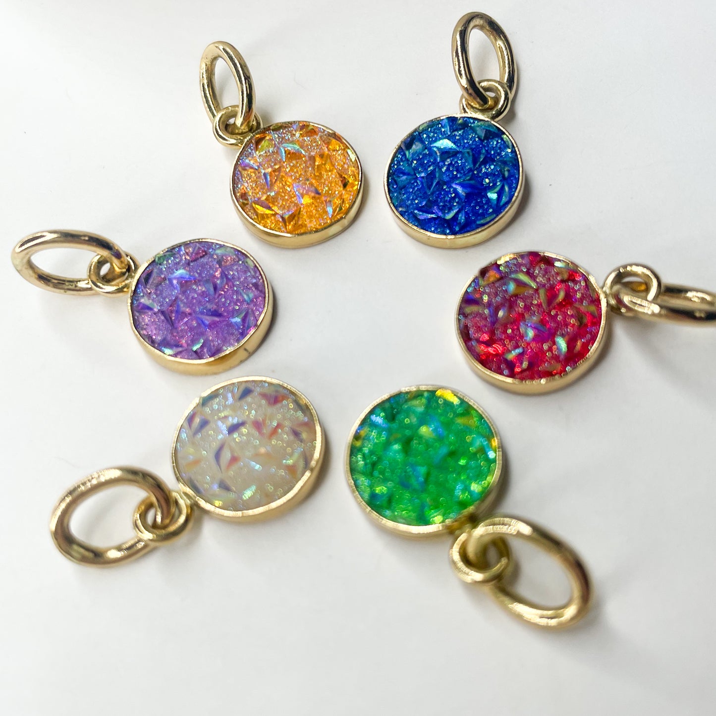 Spiky Colorful Resin Pendants - Alchemia