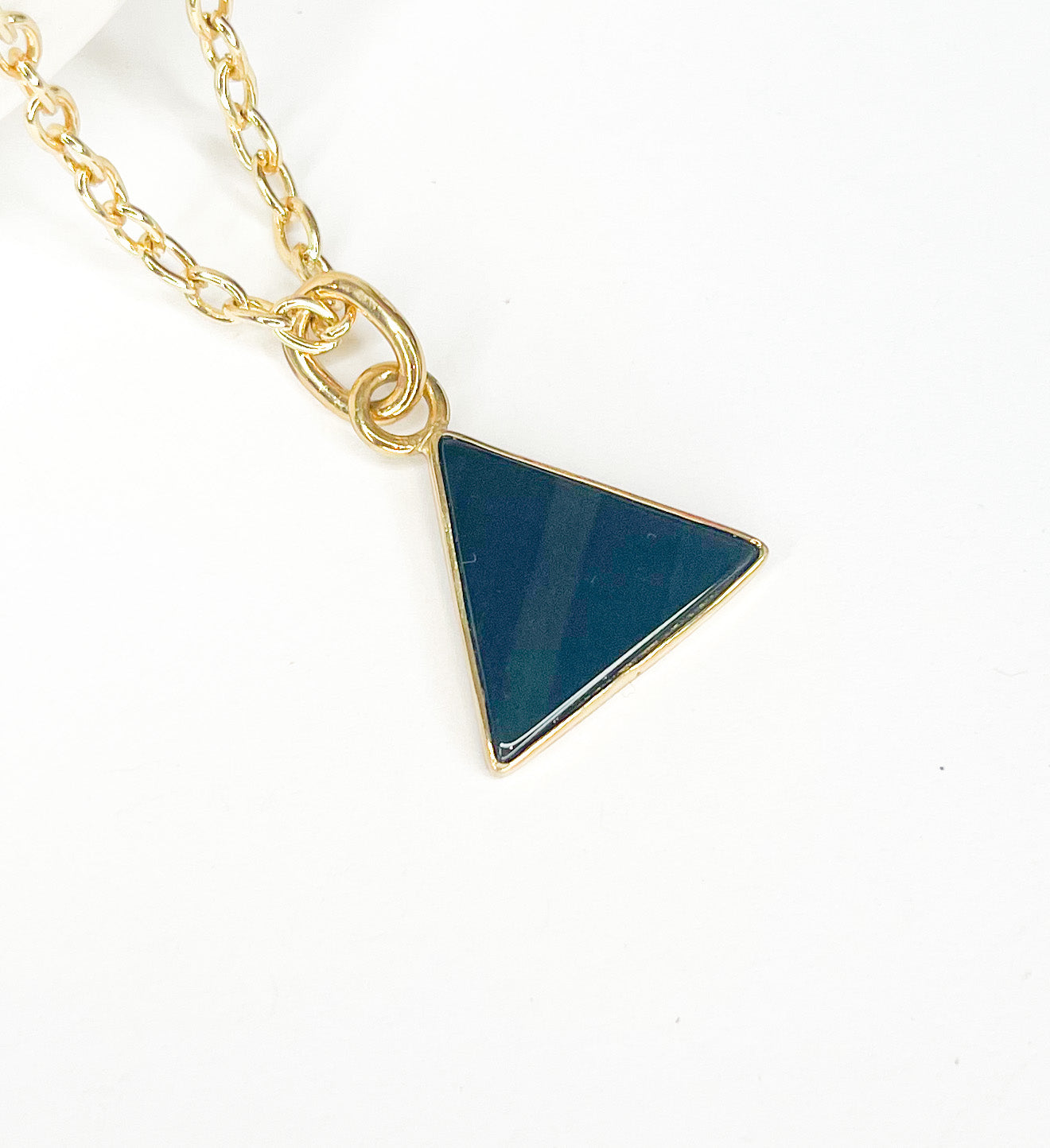 Triangle Black Onyx Ring & Pendant - Alchemia