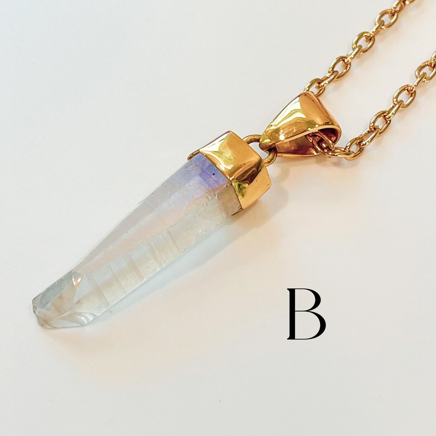 Clear Aura Quartz Point Pendant - Alchemia