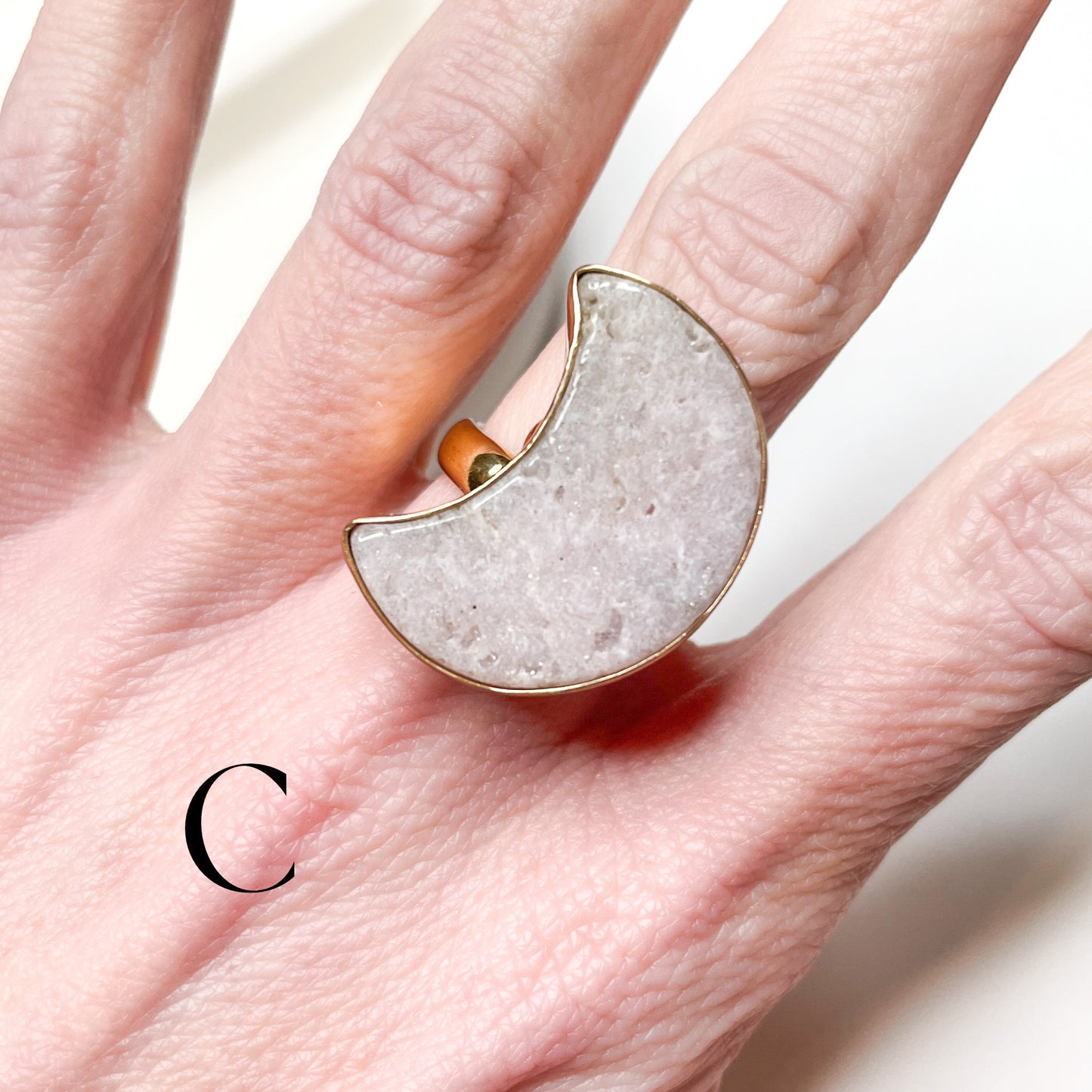 Pink Amethyst Moon Ring & Pendant- Alchemia