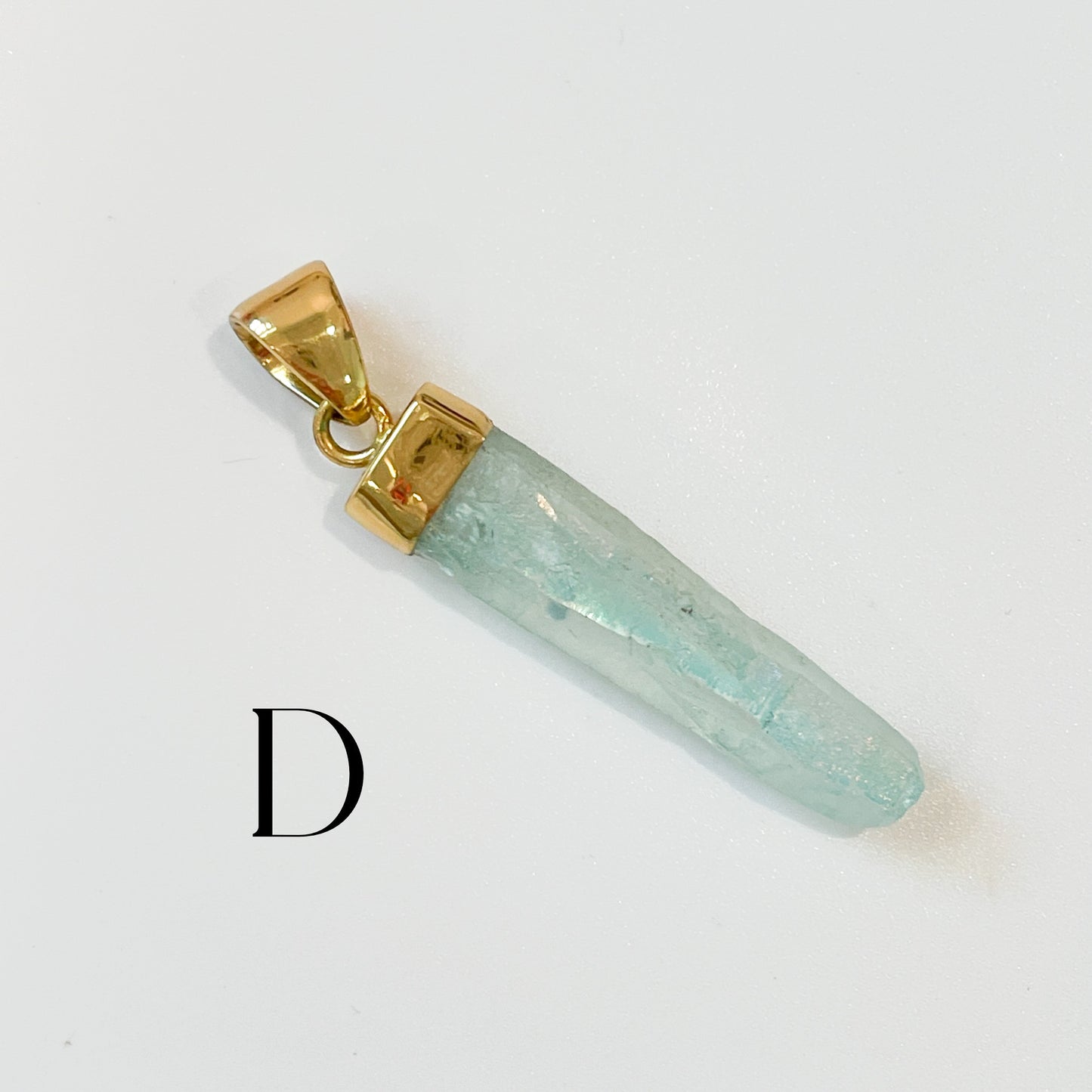Blue Aura Quartz Point Pendant - Alchemia