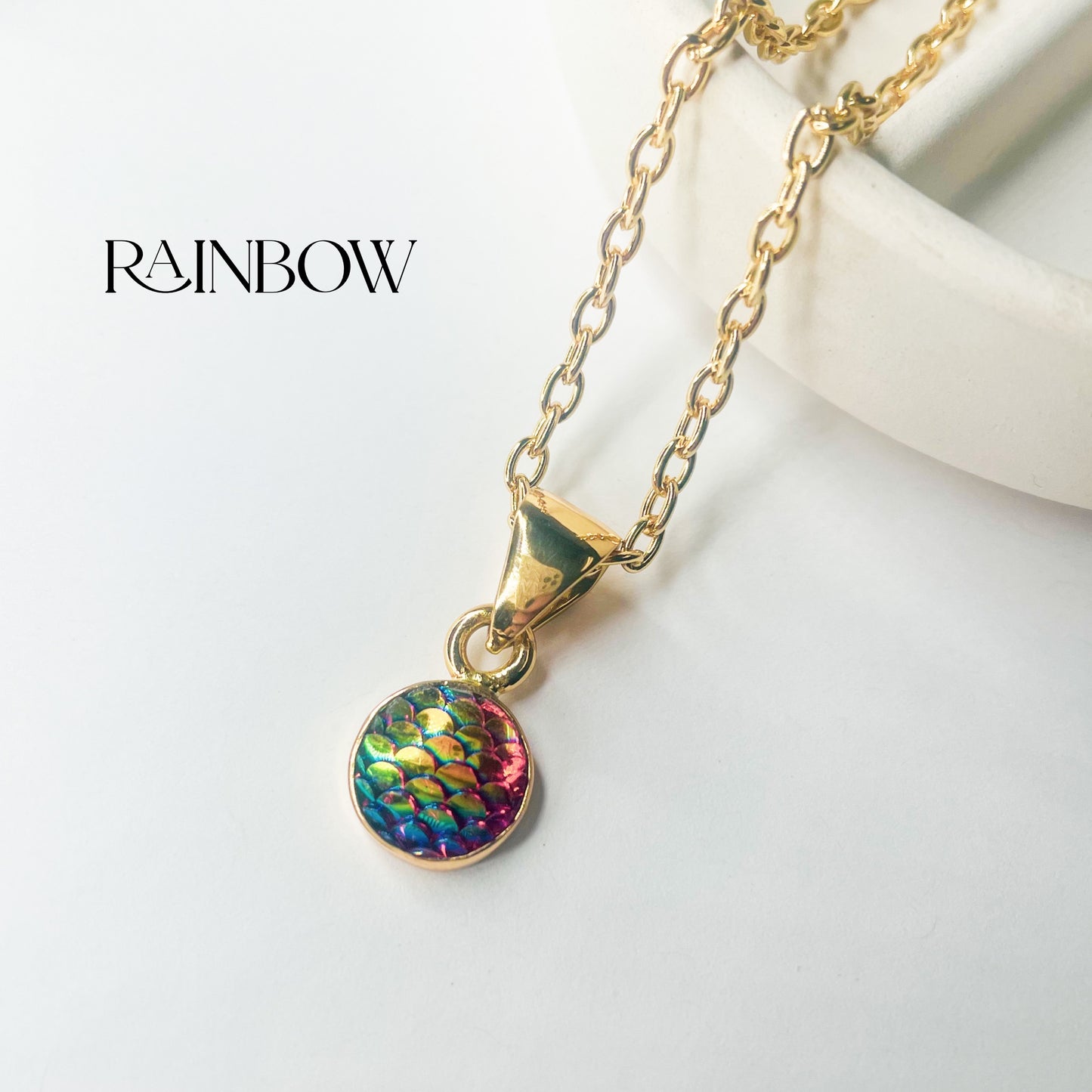 Mermaid Scale Resin Pendant - Alchemia