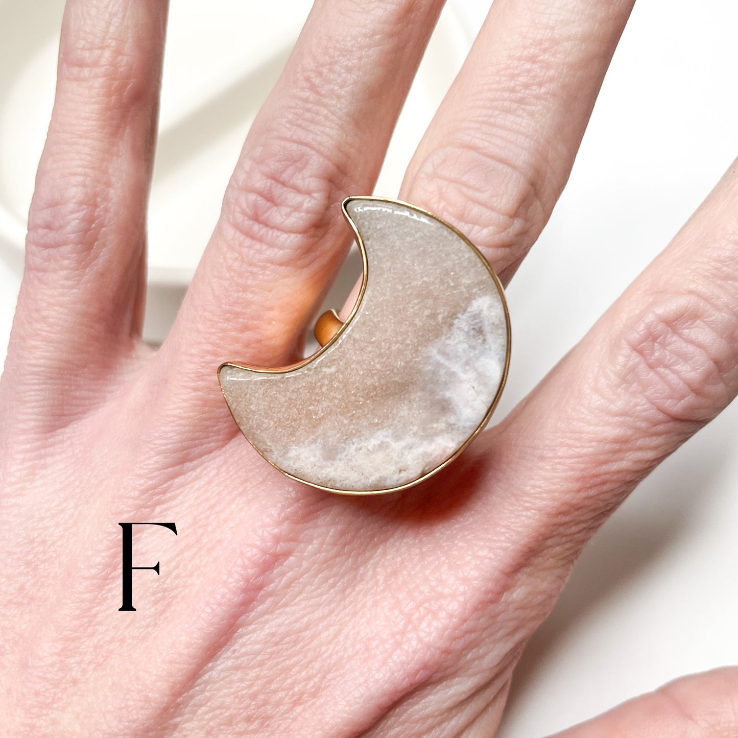 Pink Amethyst Moon Ring & Pendant- Alchemia