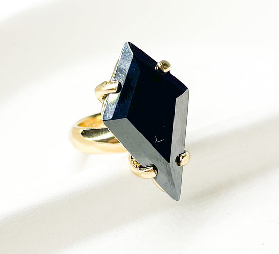 Colorful CZ Kite Prong Rings - Both Metals