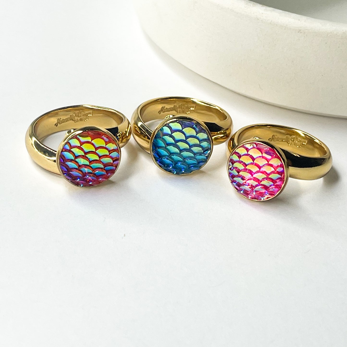 Mermaid Scale Resin Ring - Alchemia