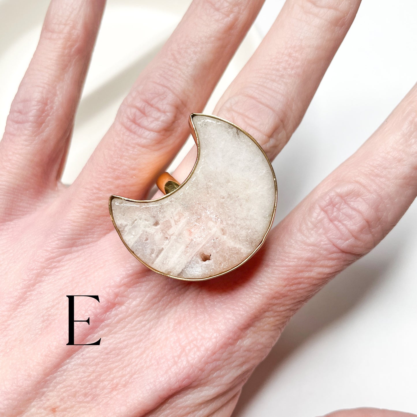 Pink Amethyst Moon Ring & Pendant- Alchemia