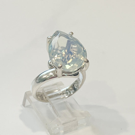 Load image into Gallery viewer, Opalite Prong Ring - Solid Sterling Silver
