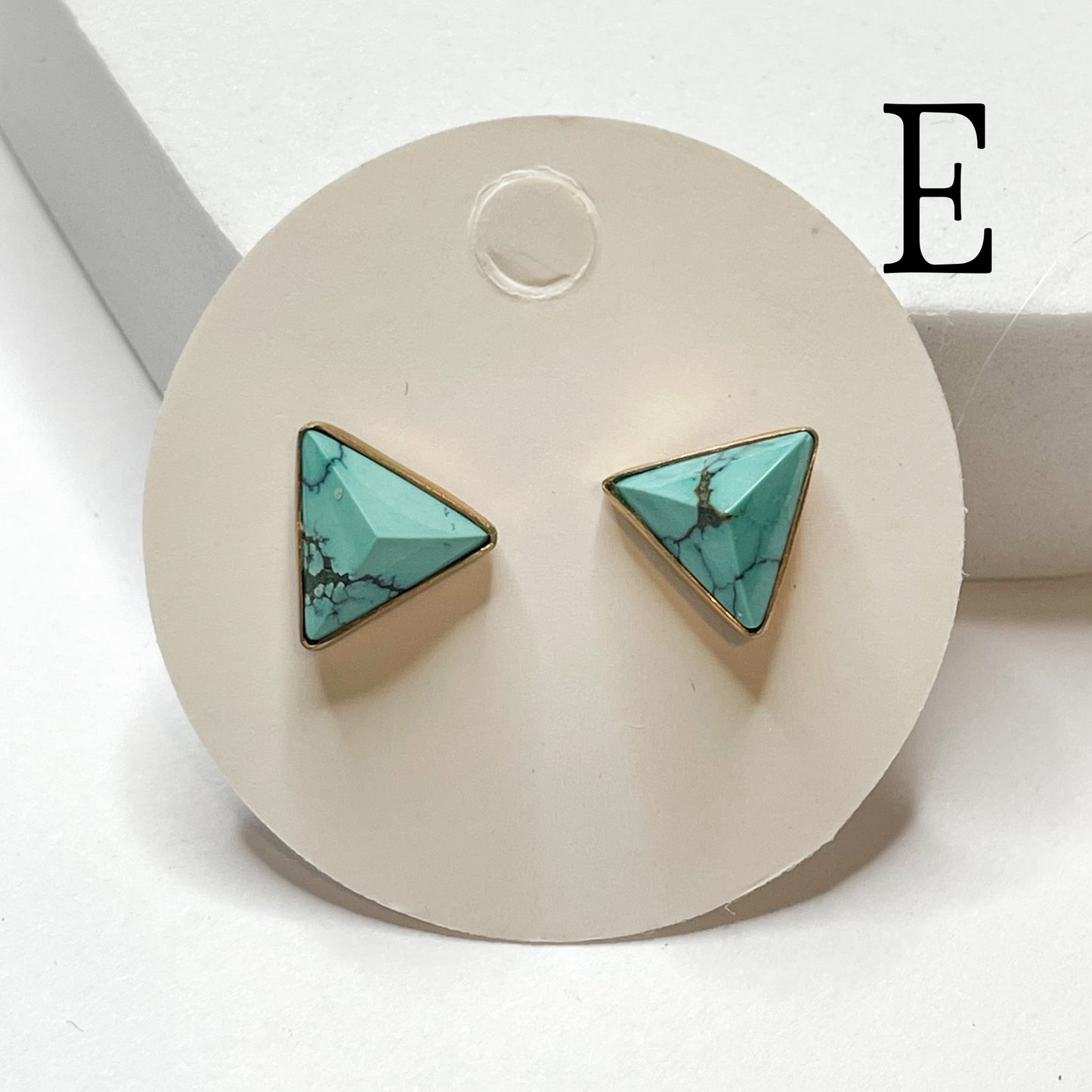 Turquoise Triangle Studs - Alchemia