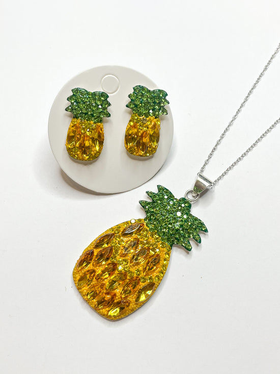 Apple or Watermelon Fruit Mosaic Set - Solid Sterling Silver