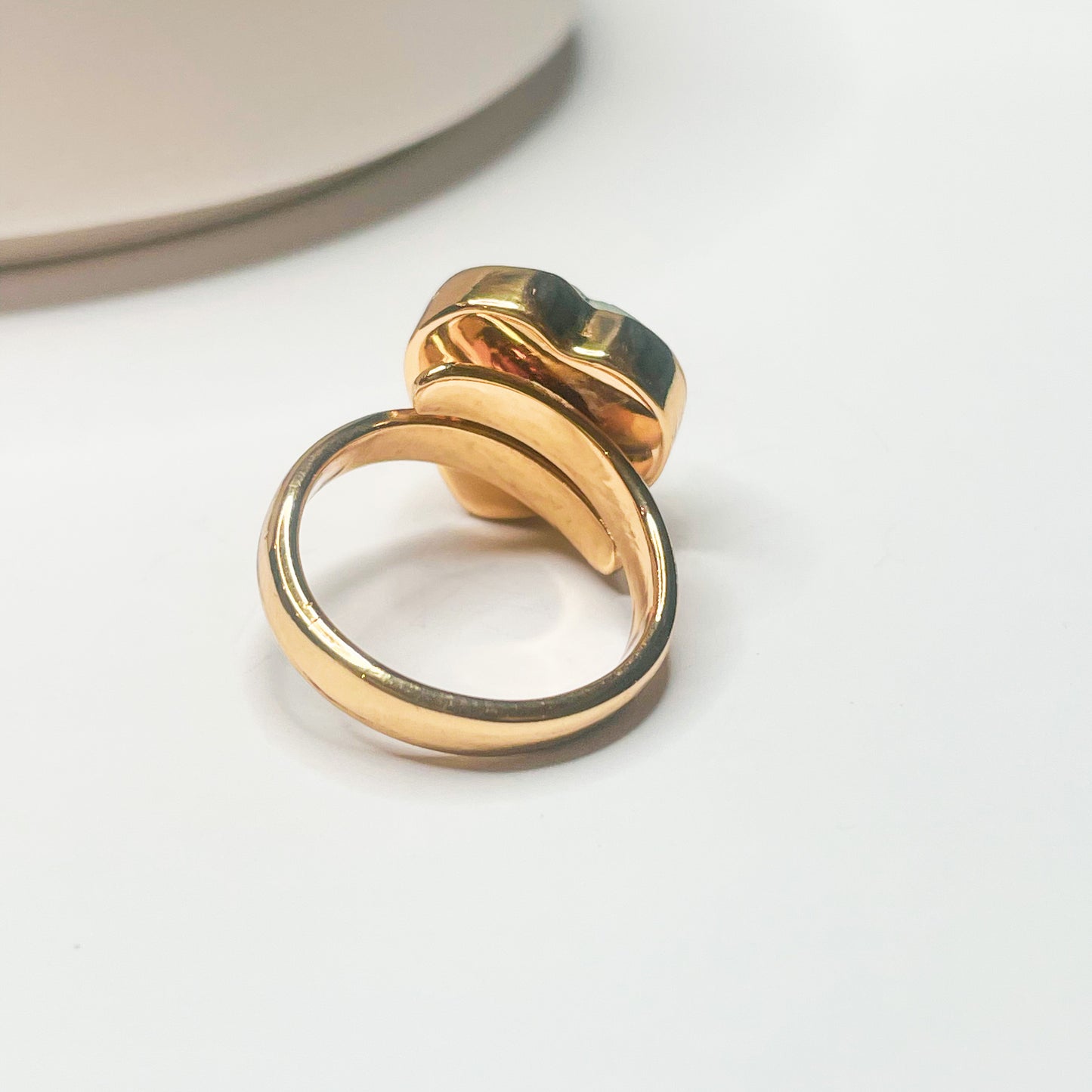 Green Resin Heart Ring - Alchemia Gold