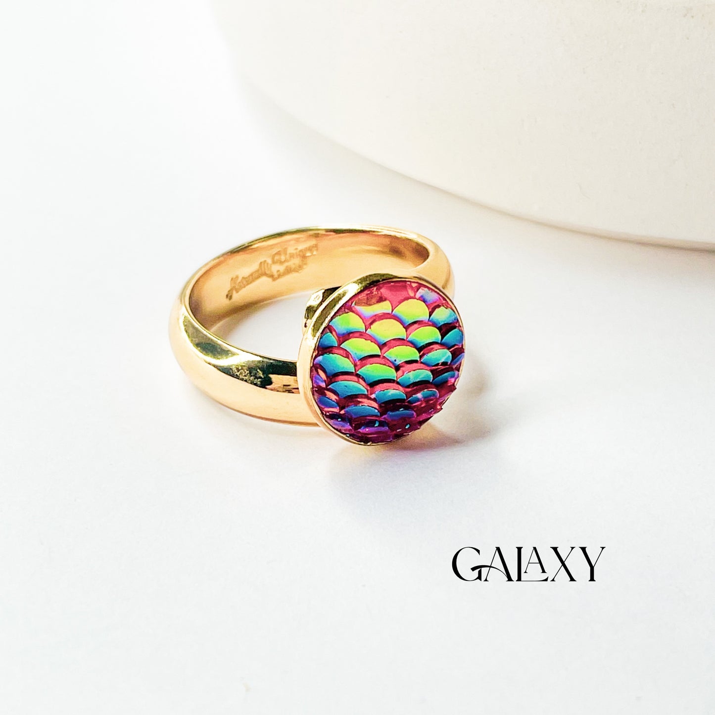 Mermaid Scale Resin Ring - Alchemia